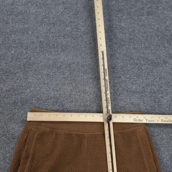 Patagonia Pants Womens M Brown Shearling Crops Fleece Sweatpants Hiking Outdoors - Picture 7 of 12
